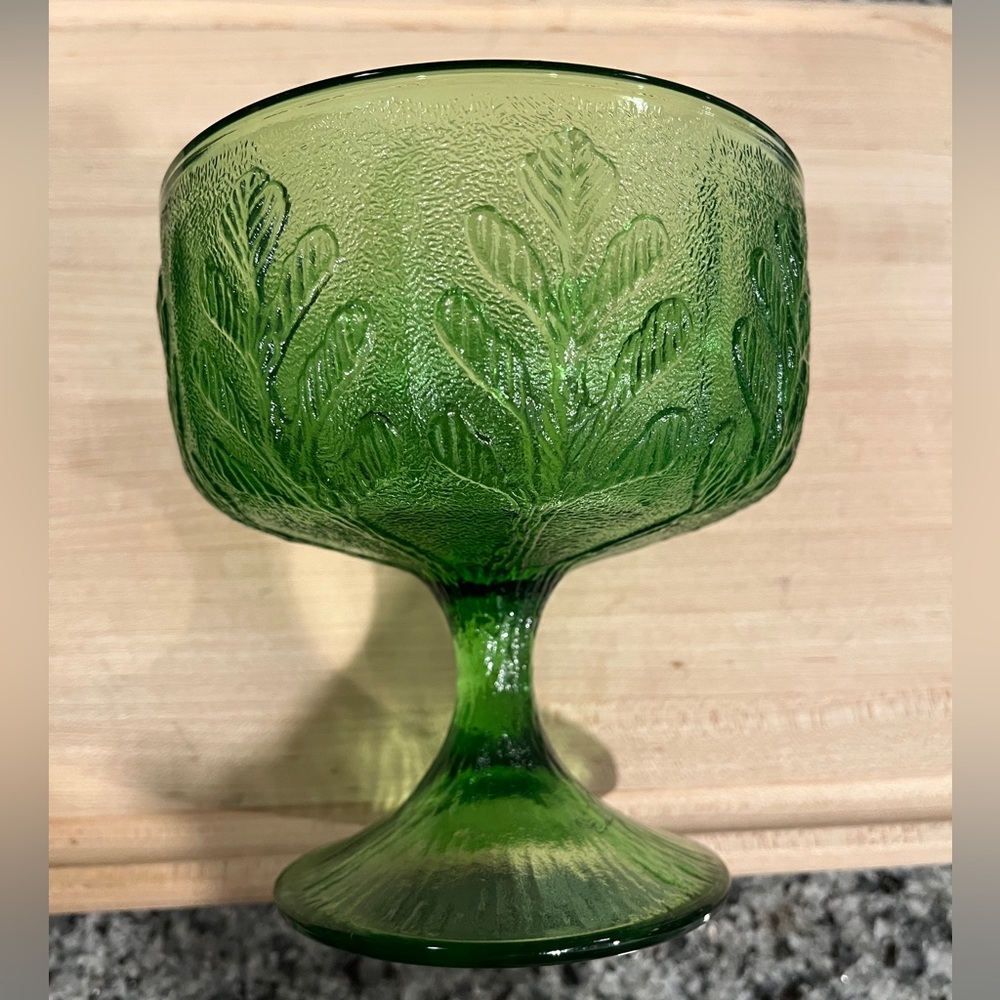 Vintage FTD Glass Footed Candy Dish